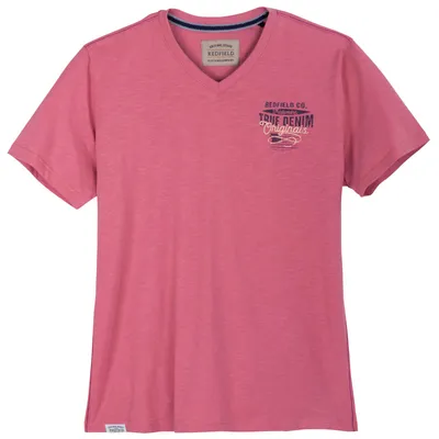 Produktbild von Redfield XXL T-Shirt V-Neck modisch dunkelrosa