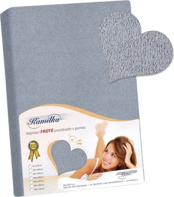 Obrázek produktu pro Prostěradlo froté - Modrá,šedá - 90x200