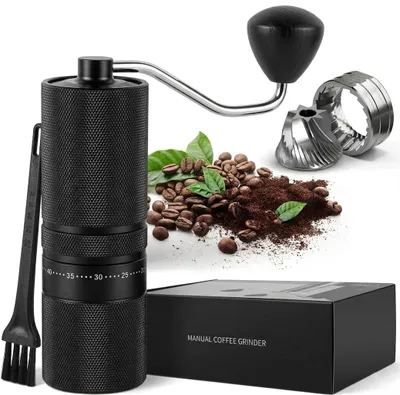 Handkaffeemühle, 60 Mahlgrade, 28 g, Edelstahl, konisch