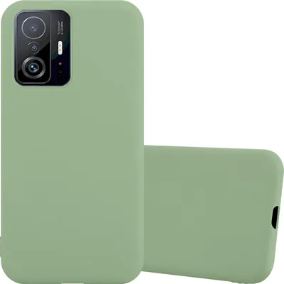 Image de Cadorabo Housse pour Xiaomi 11T / 11T PRO Housse de protection en vert Housse pour téléphone portable TPU Silicone Etui Case Cover