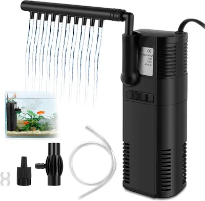 Obrázok produktu pre Akváriový filter Vnútorný filter akvárium čerpadlo 2/6 W, 300/450 L, biologická a chemická filtrácia, pre