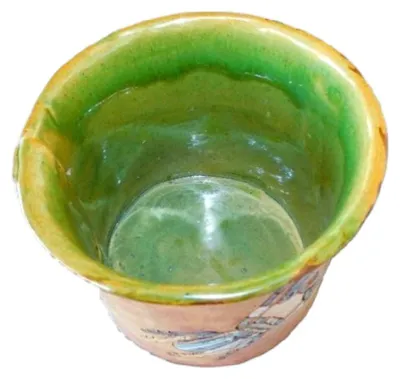 Obrázok produktu pre Ručne vyrobený kvetináč "Bzučiak", ručne maľovaný – unikátny keramický výrobok, priemer 13,5 cm, výška 13,5 cm. Dekoratívny kvetináč "Bzučiak", vnútorný kvetináč, dekoratívny kvetináč, stojan na rastliny