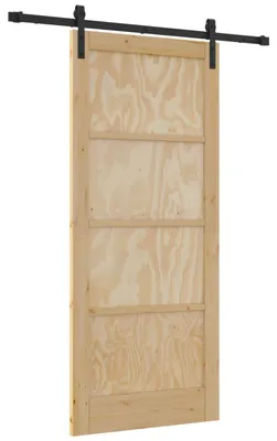 Obrázok produktu pre vidaXL Posuvné dvere, prírodná farba, 86 x 198,5 cm, masívne borovicové drevo