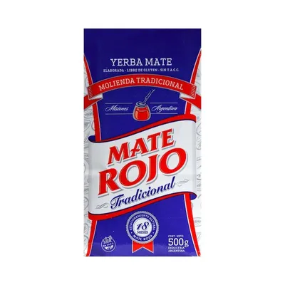 Immagine prodotto di Mate Rojo Tè Mate Tradicional 500g | Bevanda energetica