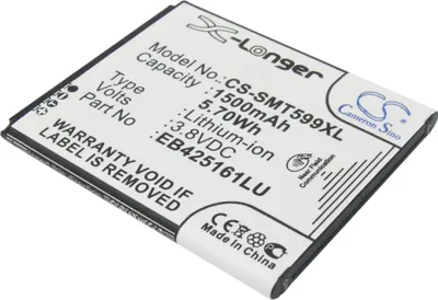 Image de TECHTEK Batterie compatible avec [Samsung] Galaxy Ace 2, Galaxy Exhibit, Galaxy S Duos, Galaxy S Duos 2, Galaxy Trend II, Galaxy Trend II Duos, GT-I8