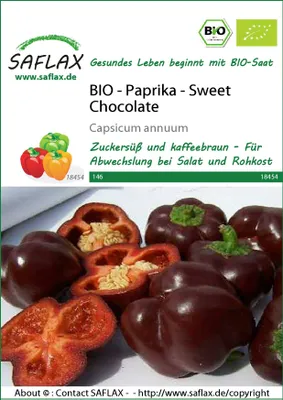 Artikelbild 1 von 'BIO Paprika Sweet Chocolate' aus der Kategorie Gemüsesamen