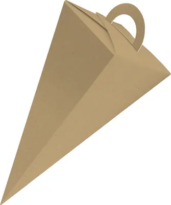 Produktbild von itenga Geschenktüte Schultüte mit Griff 32 cm Braun