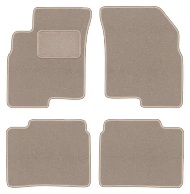 Productafbeelding van Velours automatten voor Kia Magentis II 2005-2010 (sedan) – 4-delig, beige, op maat – Wielganizator LUX