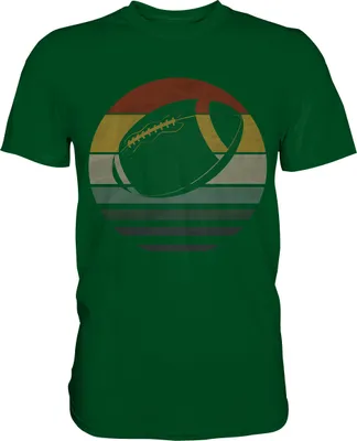 Produktbild von Retro American Football T-Shirt – Bottle Green / L