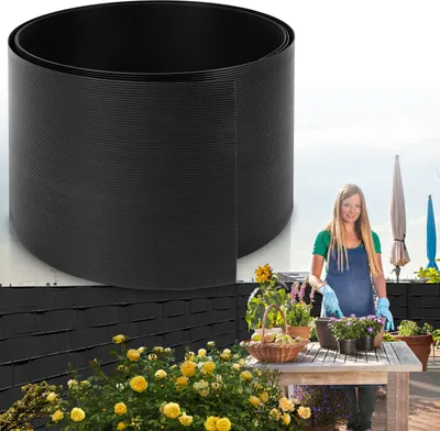 Immagine prodotto di TolleTour 10 pezzi PVC rigido antracite strisce schermo privacy per doppia rete metallica 2.5mx19cm recinzione schermo privacy per balcone giardino recinzione
