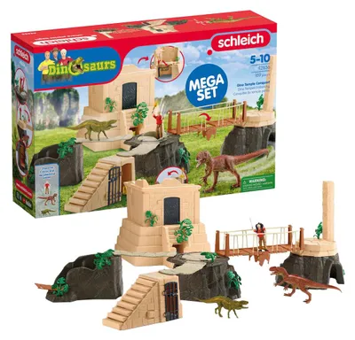 Produktbild von schleich Dino Tempel-Eroberung Mega-Set, Aktion/Abenteuer, Dinosaurs, 4 Jahr(e), Mehrfarbig, Kunststoff