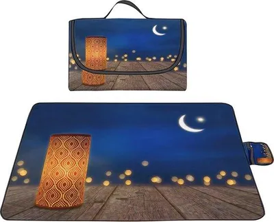 Produktbild von Große, wasserdichte Picknickdecke, 200x300 cm, mit Tragegriff – ideal für Camping, Strand und Garten