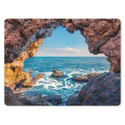 Produktbild von MuchoWow® Mauspad Mousepad Höhle - Meer - Felsen - Natur 23x19 cm - Mousepads - Maus Mat - Pad - Mausunterlage - Schreibtischunterlage - Mauspad