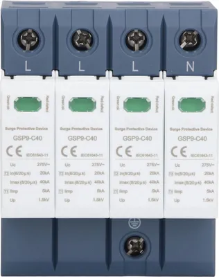 Obrázok produktu pre Prepäťové ochranné zariadenie 40KA 4P SPD Protector Priemyselná inštalácia na DIN lištu AC 275V