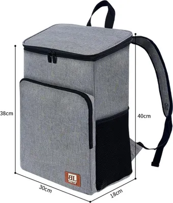 Image de INF Sac à Dos Isotherme Wilderness Roam - Sac Repas Thermique Portable Gris