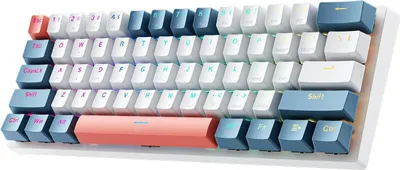 Image de Clavier mécanique filaire pour gamer avec rétroéclairage, interrupteur rouge - blanc et bleu Machenike K500-B61