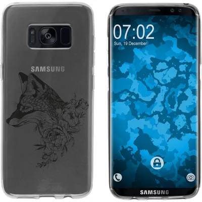 Produktbild von PhoneNatic Case kompatibel mit Samsung Galaxy S8 Silikon-Hülle Floral Fuchs M1-1