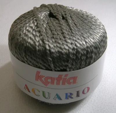 Produktbild von ACUARIO, Viskose-Bändchengarn von KATIA, Farbe 10 (grau), ca. 125m/50g