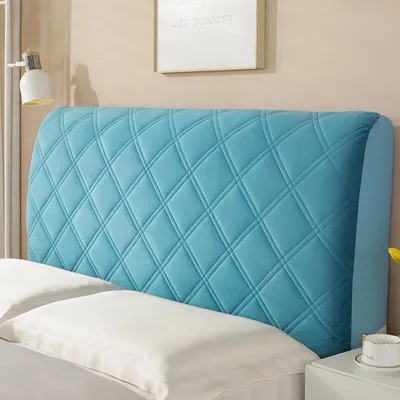 Stretch-Kopfteilbezug, staubdicht, 160 cm, Blau A