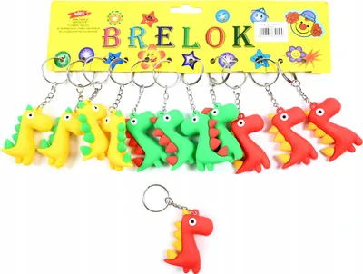 Produktbild von Drachen Dinosaurier Schlüsselanhänger 12er Set Kinder Taschenanhänger Geschenkidee