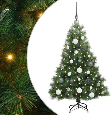 Obrázok produktu pre vidaXL Umelý vianočný stromček so 150 LED diódami zelený 120 cm PE a PVC