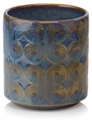 Produktbild von Polnix Übertopf blau-grau schattiert Vintage 13,5 cm