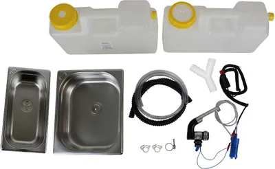 Immagine prodotto di 12V mini cucina vendita kit stand lavello 325x265x100x 325x176x100 doppia vasca