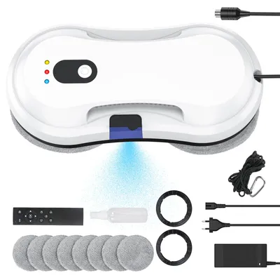 Zdjęcie produktu dla Robot do mycia okien - W16S - Robot do czyszczenia okien - Automatyczna funkcja rozpylania wody - Moc ssania: 5600 Pa - Inteligentna nawigacja - Elektryczny myjka do szyb - 220 V