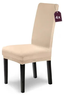 Produktbild von Set mit 4 elastischen Stuhlhussen für Stühle mit hoher Rückenlehne