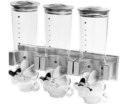 Produktbild von Cerealienspender fš¹r Mš¹sli, Cornflakes, Dreifach, Wandmontage
