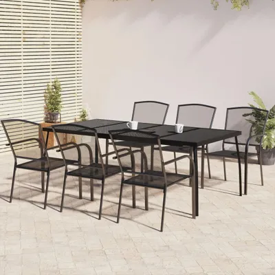 Obrázok produktu pre vidaXL 7-dielny záhradný jedálenský set antracitová oceľ