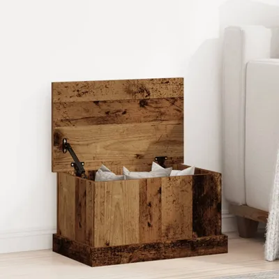 Produktbild von PUEAZU Truhe Altholz-Optik 30x50x28 cm Holzwerkstoff - Sitztruhen &24356