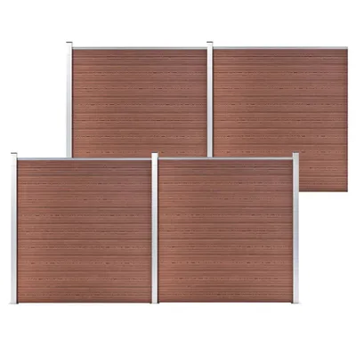 Obrázek produktu pro Zahradní plot WPC 699x186 cm hnědý, design drátěného plotu 2024