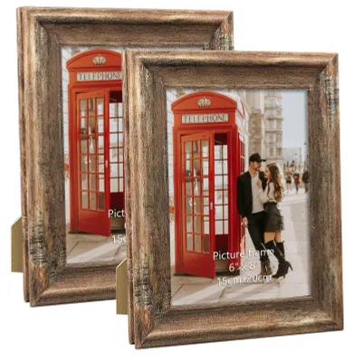 Productafbeelding van Fotolijst set van 2, 15 x 20 cm, bruin, voor woonkamer