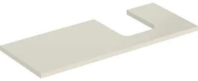 Produktbild von Geberit ONE Waschtischplatte, Ausschnitt rechts, für Aufsatzwaschtisch Schalenform, 120x3x47cm, 505.315.00.4