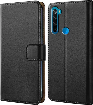 Produktbild von Handy Tasche für Xiaomi Redmi Note 8 Schutzhülle Bookstyle Etui Klapphülle Wallet Flip Cover Case Schwarz