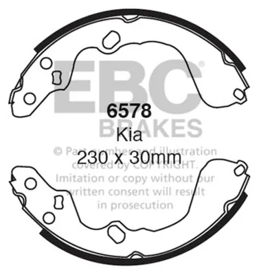 Produktbild von EBC Bremsbackensatz Hinten Kia