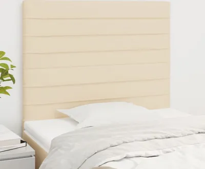 Produktbild von The Living Store Kopfteile 2 Stk. Creme 90x5x78/88 cm Stoff