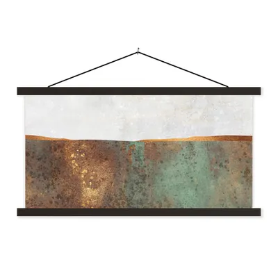 Produktbild von MuchoWow® Textilposter Abstrakt - Luxus - Gold 120x60 cm mit schwarzem Rahmen - Dekoration Schlafzimmer