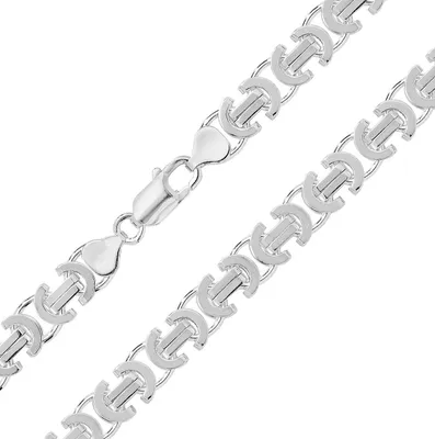 Produktbild von 925 Sterling Silber Herren/Damen - Byzantinisch Armband - 18cm*9mm; TRS16749L7