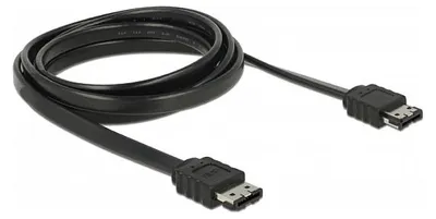 Produktbild von DeLOCK 85641, 2 m, SATA II, eSATA, eSATA, Männlich/Männlich, Schwarz