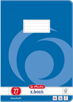 Produktbild von 5 Herlitz Schulhefte / DIN A4 / 16 Blatt / Lineatur 27