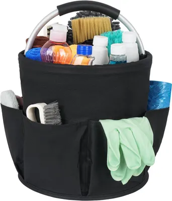 Produktbild von Putzmittel Organizer, Caddy Tasche Korb, 18L Reinigungstasche, Faltbarer Putztasche, mit Griff und 6 Fächern