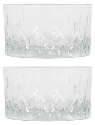 2x LAV Odin Glas-Snackschalen – Servierschalen Set – 9,5 cm