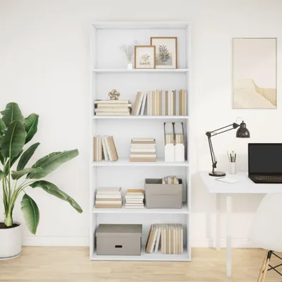 Zdjęcie produktu dla vidaXL Regał biały 80x30x189 cm Materiał drewnopochodny