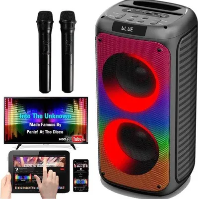 Productafbeelding van Bluetooth-karaokeset met 2 microfoons
