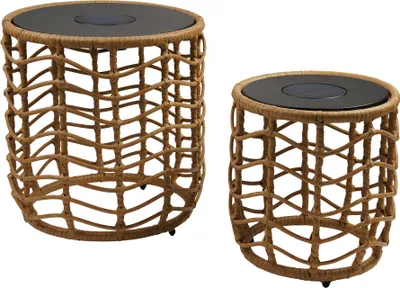 Produktbild von Set Aus 2 Solar Couchtischen NERITA d45cm