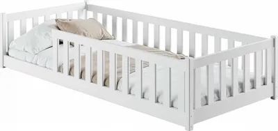 Immagine prodotto di FURNLUX Letto singolo Bella Bianco 90x200cm / Hauptfarbe: Weiß / Dimensioni: 96 x 208 x 45 cm