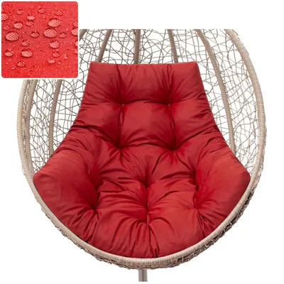 Obrázok produktu pre Záhradný vankúš "GEORGE" - 120×100×8 cm, pre závesné kreslo a hojdačku - vodeodolný, odolný voči UV žiareniu | PillowPrim