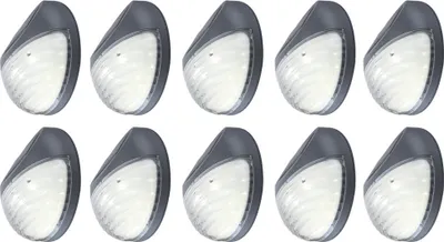 Produktbild von 10er Set LED Zaun Solarleuchten, Durchmesser 11 cm